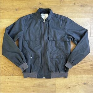Analog Black Lightweight Streetwear Jacket Small 7 Pocket Bomber Military